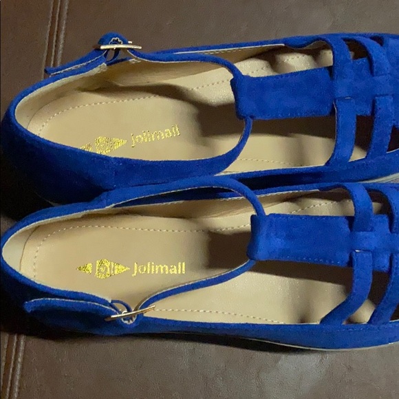 Blue suede Mary Jane Creepers - Picture 3 of 5
